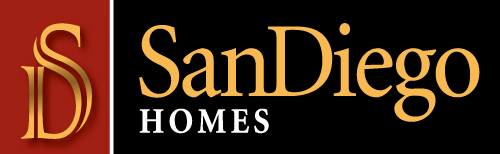 SanDiego Homes logo featuring elegant typography and a rich color scheme, representing a residential construction brand focused on craftsmanship and community values.