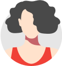 Illustration of a woman with curly hair wearing a red top, representing ROC Media's marketing campaign for CRAFTSMAN® V20 Battery.